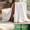 image:imageBedsure Cooling Muslin Blanket Queen Size for Bed Summer Gauze Blanket for Adults 55 Rayon Derived from Bamboo amp 45 Cotton Breathable Lightweight Soft for Hot Sleepers White 90x90 Inches02  White
