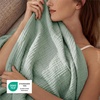 image:imageBedsure Cooling Muslin Blanket Queen Size for Bed Summer Gauze Blanket for Adults 55 Rayon Derived from Bamboo amp 45 Cotton Breathable Lightweight Soft for Hot Sleepers White 90x90 Inches03  Sage Green