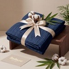 image:imageBedsure Cooling Muslin Blanket Queen Size for Bed Summer Gauze Blanket for Adults 55 Rayon Derived from Bamboo amp 45 Cotton Breathable Lightweight Soft for Hot Sleepers White 90x90 Inches05  Navy Blue