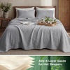 image:imageBedsure Cooling Muslin Blanket Queen Size for Bed Summer Gauze Blanket for Adults 55 Rayon Derived from Bamboo amp 45 Cotton Breathable Lightweight Soft for Hot Sleepers White 90x90 Inches04  Grey