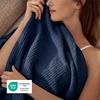 image:imageBedsure Cooling Muslin Blanket Queen Size for Bed Summer Gauze Blanket for Adults 55 Rayon Derived from Bamboo amp 45 Cotton Breathable Lightweight Soft for Hot Sleepers White 90x90 Inches05  Navy Blue