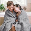 image:imageBedsure Cooling Muslin Blanket Queen Size for Bed Summer Gauze Blanket for Adults 55 Rayon Derived from Bamboo amp 45 Cotton Breathable Lightweight Soft for Hot Sleepers White 90x90 Inches04  Grey