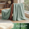 image:imageBedsure Cooling Muslin Blanket Queen Size for Bed Summer Gauze Blanket for Adults 55 Rayon Derived from Bamboo amp 45 Cotton Breathable Lightweight Soft for Hot Sleepers White 90x90 Inches03  Sage Green