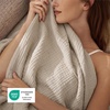 image:imageBedsure Cooling Muslin Blanket Queen Size for Bed Summer Gauze Blanket for Adults 55 Rayon Derived from Bamboo amp 45 Cotton Breathable Lightweight Soft for Hot Sleepers White 90x90 Inches01  Beige