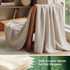 image:imageBedsure Cooling Muslin Blanket Queen Size for Bed Summer Gauze Blanket for Adults 55 Rayon Derived from Bamboo amp 45 Cotton Breathable Lightweight Soft for Hot Sleepers White 90x90 Inches01  Beige
