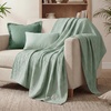 image:imageBedsure Cooling Muslin Blanket Queen Size for Bed Summer Gauze Blanket for Adults 55 Rayon Derived from Bamboo amp 45 Cotton Breathable Lightweight Soft for Hot Sleepers White 90x90 Inches03  Sage Green