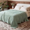 image:imageBedsure Cooling Muslin Blanket Queen Size for Bed Summer Gauze Blanket for Adults 55 Rayon Derived from Bamboo amp 45 Cotton Breathable Lightweight Soft for Hot Sleepers White 90x90 Inches03  Sage Green
