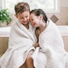 image:imageBedsure Cooling Muslin Blanket Queen Size for Bed Summer Gauze Blanket for Adults 55 Rayon Derived from Bamboo amp 45 Cotton Breathable Lightweight Soft for Hot Sleepers White 90x90 Inches02  White
