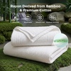 image:imageBedsure Cooling Muslin Blanket Queen Size for Bed Summer Gauze Blanket for Adults 55 Rayon Derived from Bamboo amp 45 Cotton Breathable Lightweight Soft for Hot Sleepers White 90x90 Inches02  White