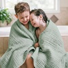 image:imageBedsure Cooling Muslin Blanket Queen Size for Bed Summer Gauze Blanket for Adults 55 Rayon Derived from Bamboo amp 45 Cotton Breathable Lightweight Soft for Hot Sleepers White 90x90 Inches03  Sage Green