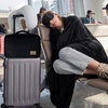 image:imageBedsure Travel Blanket Set with Inflatable Neck Pillow and Eye Mask  Lightweight 3in1 Airplane Packable Blanket Compact Travel Essentials GreyBlack