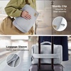 image:imageBedsure Travel Blanket Set with Inflatable Neck Pillow and Eye Mask  Lightweight 3in1 Airplane Packable Blanket Compact Travel Essentials GreyGrey