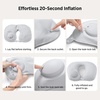 image:imageBedsure Travel Blanket Set with Inflatable Neck Pillow and Eye Mask  Lightweight 3in1 Airplane Packable Blanket Compact Travel Essentials GreyGrey