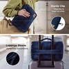 image:imageBedsure Travel Blanket Set with Inflatable Neck Pillow and Eye Mask  Lightweight 3in1 Airplane Packable Blanket Compact Travel Essentials GreyNavy