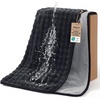 image:imageBedsure Bubble Waterproof Blanket for Bed  Soft Fleece Reversible Dog Blankets for Large Dogs Waterproof Couch Sofa Cover Bed Protector BlackGrey Queen 90x90 inchesBlackGrey