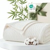 image:imageBedsure Cooling Blanket of Rayon Derived from Bamboo  Lightweight Breathable Cotton Summer Blankets Queen Size for Hot Sleepers Luxury Throws for Bed Couch and Sofa White 90x90 InchesWhite