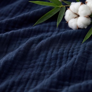 image:imageBedsure Cooling Muslin Blanket Queen Size for Bed Summer Gauze Blanket for Adults 55 Rayon Derived from Bamboo amp 45 Cotton Breathable Lightweight Soft for Hot Sleepers White 90x90 Inches05  Navy Blue