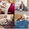 image:imageBedsure Heated Blanket Full Size Soft Electric Blanket with Preheat Grey  6 Heat6 Timer Settings 8H Auto ShutOff ETLFCC Flannel Sherpa Machine Washable Gifts for Grandma Grandpa 72x84in09  Pink