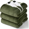 image:imageBedsure Heated Blanket Full Size Soft Electric Blanket with Preheat Grey  6 Heat6 Timer Settings 8H Auto ShutOff ETLFCC Flannel Sherpa Machine Washable Gifts for Grandma Grandpa 72x84in02  Olive Green