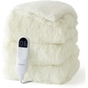 image:imageBedsure Heated Blanket Full Size Soft Electric Blanket with Preheat Grey  6 Heat6 Timer Settings 8H Auto ShutOff ETLFCC Flannel Sherpa Machine Washable Gifts for Grandma Grandpa 72x84in20  Cream