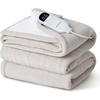 image:imageBedsure Heated Blanket Full Size Soft Electric Blanket with Preheat Grey  6 Heat6 Timer Settings 8H Auto ShutOff ETLFCC Flannel Sherpa Machine Washable Gifts for Grandma Grandpa 72x84in03  Cream