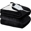 image:imageBedsure Heated Blanket Full Size Soft Electric Blanket with Preheat Grey  6 Heat6 Timer Settings 8H Auto ShutOff ETLFCC Flannel Sherpa Machine Washable Gifts for Grandma Grandpa 72x84in06  Black