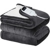 image:imageBedsure Heated Blanket Full Size Soft Electric Blanket with Preheat Grey  6 Heat6 Timer Settings 8H Auto ShutOff ETLFCC Flannel Sherpa Machine Washable Gifts for Grandma Grandpa 72x84in12  Dark Grey