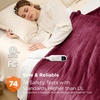 image:imageBedsure Heated Blanket Full Size Soft Electric Blanket with Preheat Grey  6 Heat6 Timer Settings 8H Auto ShutOff ETLFCC Flannel Sherpa Machine Washable Gifts for Grandma Grandpa 72x84in11  Burgundy