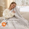 image:imageBedsure Heated Blanket Full Size Soft Electric Blanket with Preheat Grey  6 Heat6 Timer Settings 8H Auto ShutOff ETLFCC Flannel Sherpa Machine Washable Gifts for Grandma Grandpa 72x84in03  Cream