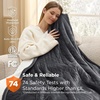 image:imageBedsure Heated Blanket Full Size Soft Electric Blanket with Preheat Grey  6 Heat6 Timer Settings 8H Auto ShutOff ETLFCC Flannel Sherpa Machine Washable Gifts for Grandma Grandpa 72x84in12  Dark Grey