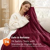 image:imageBedsure Heated Blanket Full Size Soft Electric Blanket with Preheat Grey  6 Heat6 Timer Settings 8H Auto ShutOff ETLFCC Flannel Sherpa Machine Washable Gifts for Grandma Grandpa 72x84in11  Burgundy