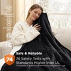 image:imageBedsure Heated Blanket Full Size Soft Electric Blanket with Preheat Grey  6 Heat6 Timer Settings 8H Auto ShutOff ETLFCC Flannel Sherpa Machine Washable Gifts for Grandma Grandpa 72x84in06  Black