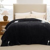 image:imageBedsure Heated Blanket Full Size Soft Electric Blanket with Preheat Grey  6 Heat6 Timer Settings 8H Auto ShutOff ETLFCC Flannel Sherpa Machine Washable Gifts for Grandma Grandpa 72x84in06  Black