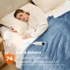 image:imageBedsure Heated Blanket Full Size Soft Electric Blanket with Preheat Grey  6 Heat6 Timer Settings 8H Auto ShutOff ETLFCC Flannel Sherpa Machine Washable Gifts for Grandma Grandpa 72x84in04  Blue