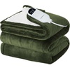 image:imageBedsure Heated Blanket Full Size Soft Electric Blanket with Preheat Grey  6 Heat6 Timer Settings 8H Auto ShutOff ETLFCC Flannel Sherpa Machine Washable Gifts for Grandma Grandpa 72x84in02  Olive Green