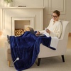 image:imageBedsure Heated Blanket Full Size Soft Electric Blanket with Preheat Grey  6 Heat6 Timer Settings 8H Auto ShutOff ETLFCC Flannel Sherpa Machine Washable Gifts for Grandma Grandpa 72x84in05  Pageant Blue