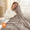 image:imageBedsure Heated Blanket Full Size Soft Electric Blanket with Preheat Grey  6 Heat6 Timer Settings 8H Auto ShutOff ETLFCC Flannel Sherpa Machine Washable Gifts for Grandma Grandpa 72x84in07  Taupe