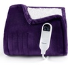 image:imageBedsure Heated Blanket Full Size Soft Electric Blanket with Preheat Grey  6 Heat6 Timer Settings 8H Auto ShutOff ETLFCC Flannel Sherpa Machine Washable Gifts for Grandma Grandpa 72x84in08  Purple