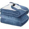 image:imageBedsure Heated Blanket Full Size Soft Electric Blanket with Preheat Grey  6 Heat6 Timer Settings 8H Auto ShutOff ETLFCC Flannel Sherpa Machine Washable Gifts for Grandma Grandpa 72x84in04  Blue