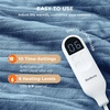 image:imageBedsure Heated Blanket Full Size Soft Electric Blanket with Preheat Grey  6 Heat6 Timer Settings 8H Auto ShutOff ETLFCC Flannel Sherpa Machine Washable Gifts for Grandma Grandpa 72x84in04  Blue