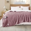 image:imageBedsure Heated Blanket Full Size Soft Electric Blanket with Preheat Grey  6 Heat6 Timer Settings 8H Auto ShutOff ETLFCC Flannel Sherpa Machine Washable Gifts for Grandma Grandpa 72x84in09  Pink