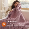 image:imageBedsure Heated Blanket Full Size Soft Electric Blanket with Preheat Grey  6 Heat6 Timer Settings 8H Auto ShutOff ETLFCC Flannel Sherpa Machine Washable Gifts for Grandma Grandpa 72x84in09  Pink