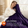 image:imageBedsure Heated Blanket Full Size Soft Electric Blanket with Preheat Grey  6 Heat6 Timer Settings 8H Auto ShutOff ETLFCC Flannel Sherpa Machine Washable Gifts for Grandma Grandpa 72x84in08  Purple