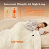 image:imageBedsure Heated Blanket Full Size Soft Electric Blanket with Preheat Grey  6 Heat6 Timer Settings 8H Auto ShutOff ETLFCC Flannel Sherpa Machine Washable Gifts for Grandma Grandpa 72x84in20  Cream