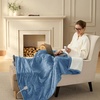 image:imageBedsure Heated Blanket Full Size Soft Electric Blanket with Preheat Grey  6 Heat6 Timer Settings 8H Auto ShutOff ETLFCC Flannel Sherpa Machine Washable Gifts for Grandma Grandpa 72x84in04  Blue