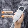 image:imageBedsure Heated Blanket Full Size Soft Electric Blanket with Preheat Grey  6 Heat6 Timer Settings 8H Auto ShutOff ETLFCC Flannel Sherpa Machine Washable Gifts for Grandma Grandpa 72x84in24  Grey