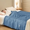image:imageBedsure Heated Blanket Full Size Soft Electric Blanket with Preheat Grey  6 Heat6 Timer Settings 8H Auto ShutOff ETLFCC Flannel Sherpa Machine Washable Gifts for Grandma Grandpa 72x84in04  Blue