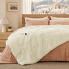 image:imageBedsure Heated Blanket Full Size Soft Electric Blanket with Preheat Grey  6 Heat6 Timer Settings 8H Auto ShutOff ETLFCC Flannel Sherpa Machine Washable Gifts for Grandma Grandpa 72x84in20  Cream