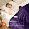image:imageBedsure Heated Blanket Full Size Soft Electric Blanket with Preheat Grey  6 Heat6 Timer Settings 8H Auto ShutOff ETLFCC Flannel Sherpa Machine Washable Gifts for Grandma Grandpa 72x84in08  Purple