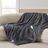 image:imageBedsure Heated Blanket Full Size Soft Electric Blanket with Preheat Grey  6 Heat6 Timer Settings 8H Auto ShutOff ETLFCC Flannel Sherpa Machine Washable Gifts for Grandma Grandpa 72x84in12  Dark Grey